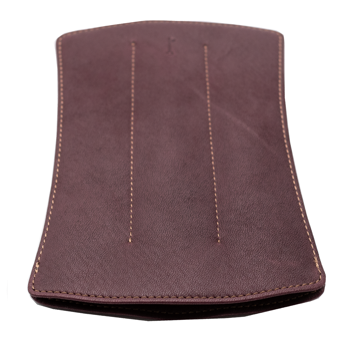 Nagasawa three pen case Kip Leather Bourdeaux (L)