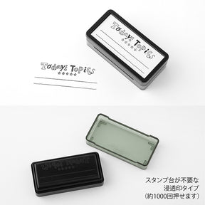 Midori Paintable Stamp - Pre Inked - Today's Topics