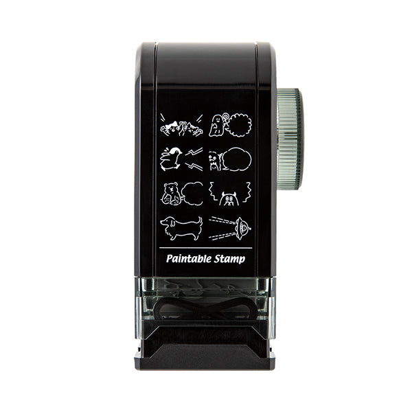 Midori Paintable Rotating Stamp - Self Inking - Dial Speech Bubble