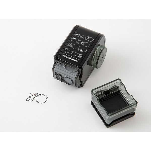 Midori Paintable Rotating Stamp - Self Inking - Dial Speech Bubble