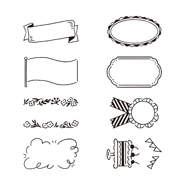 Midori Paintable Rotating Stamp - Self Inking - Dial Decorative Pattern