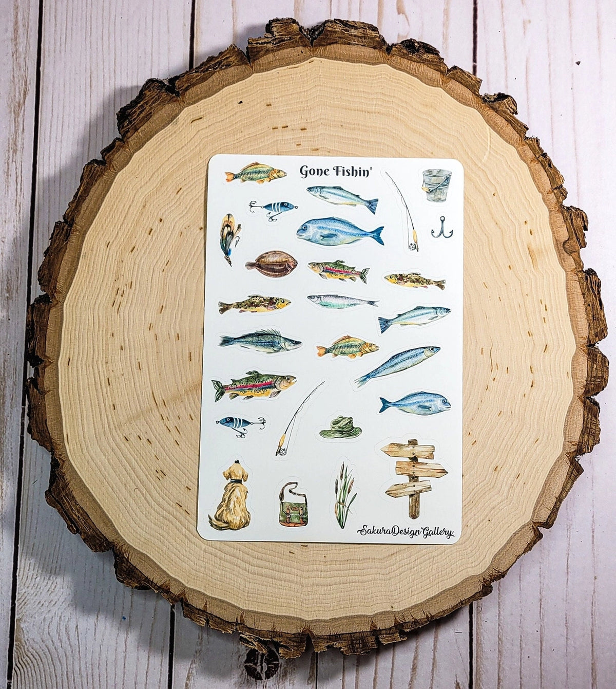 Sakura Design Gallery - Vinyl Stickers - Gone Fishin'