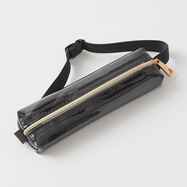 Midori Book Band Pen Case - Clear Black A