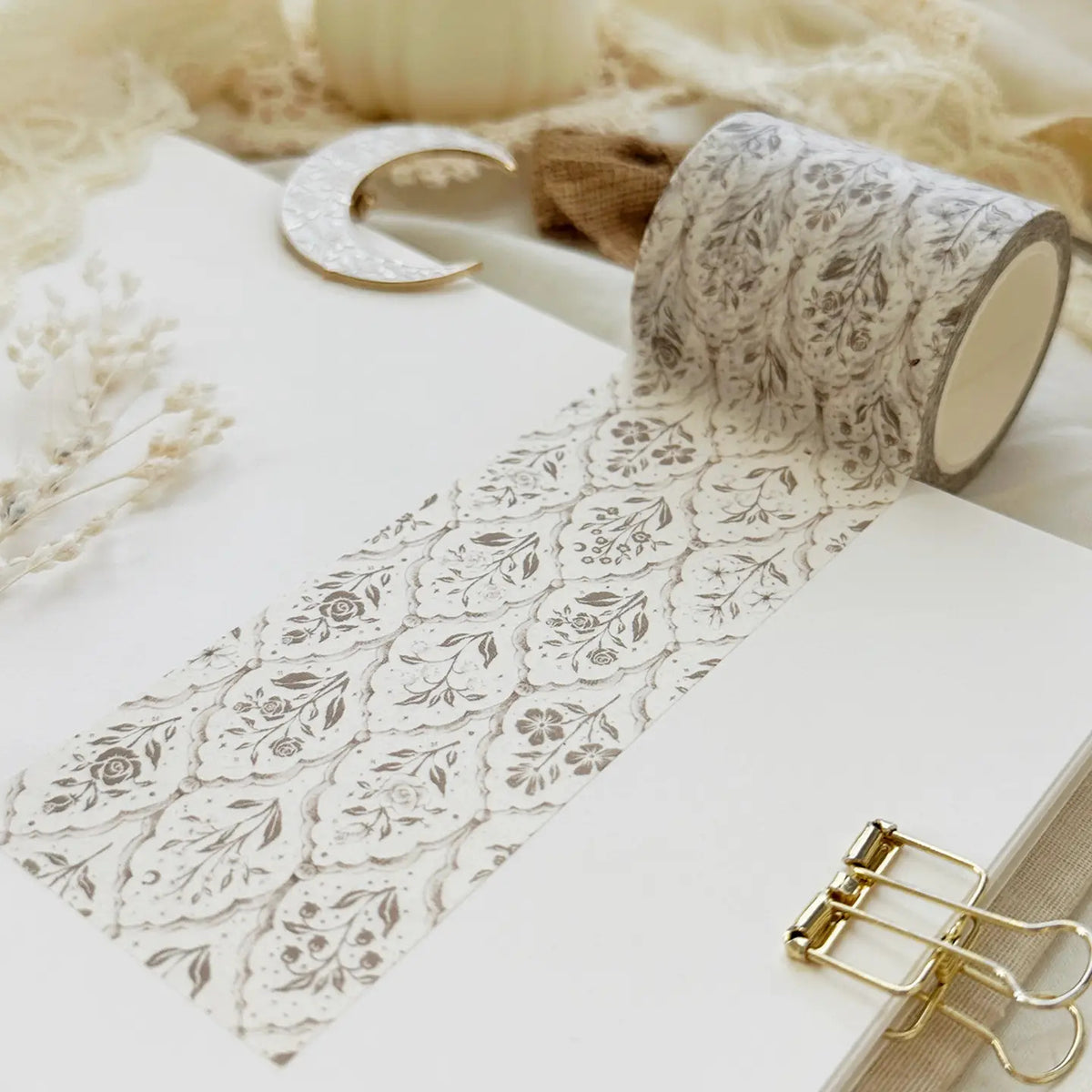 Leelajournals - Vintage Floral Wallpaper Washi Tape