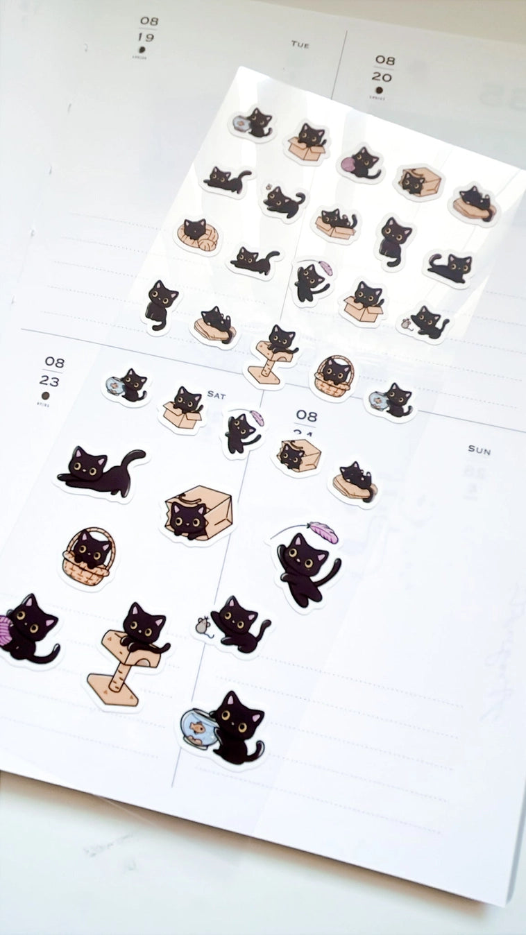 Kuboandlucy Stationery Co. - Luna the Black Cat Sticker Sheet