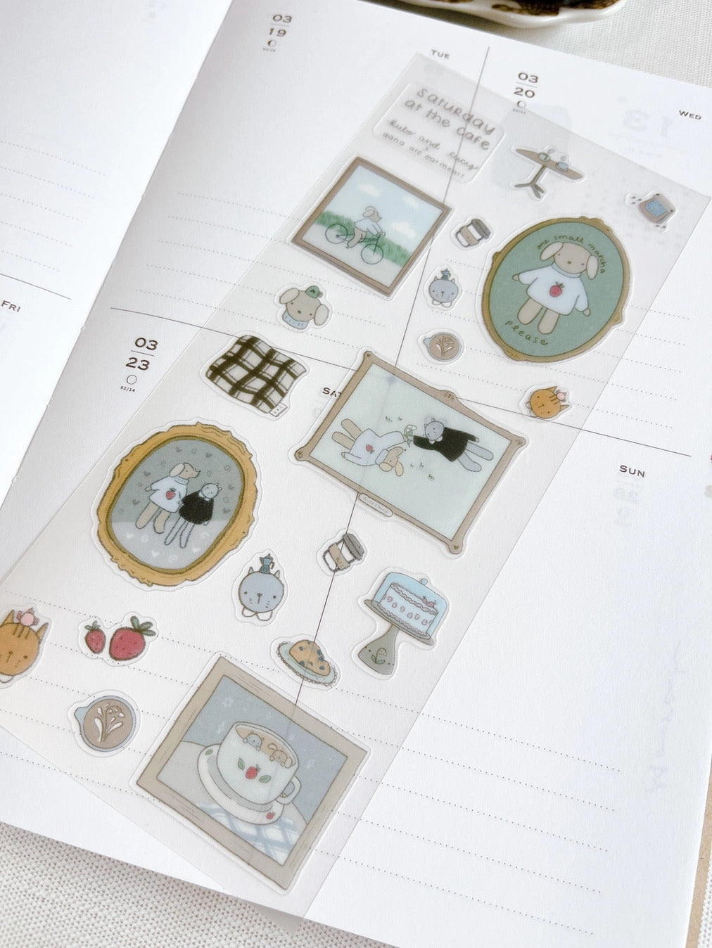Kuboandlucy Stationery Co. - Saturday at the Cafe Washi Sticker
