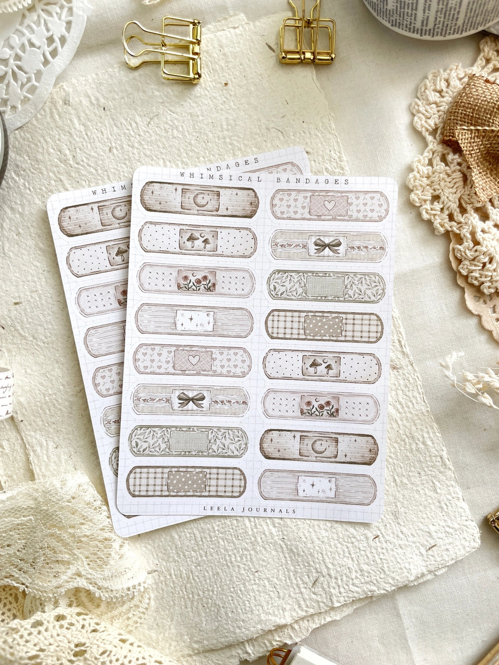 Leelajournals Bandaids Sticker Sheet