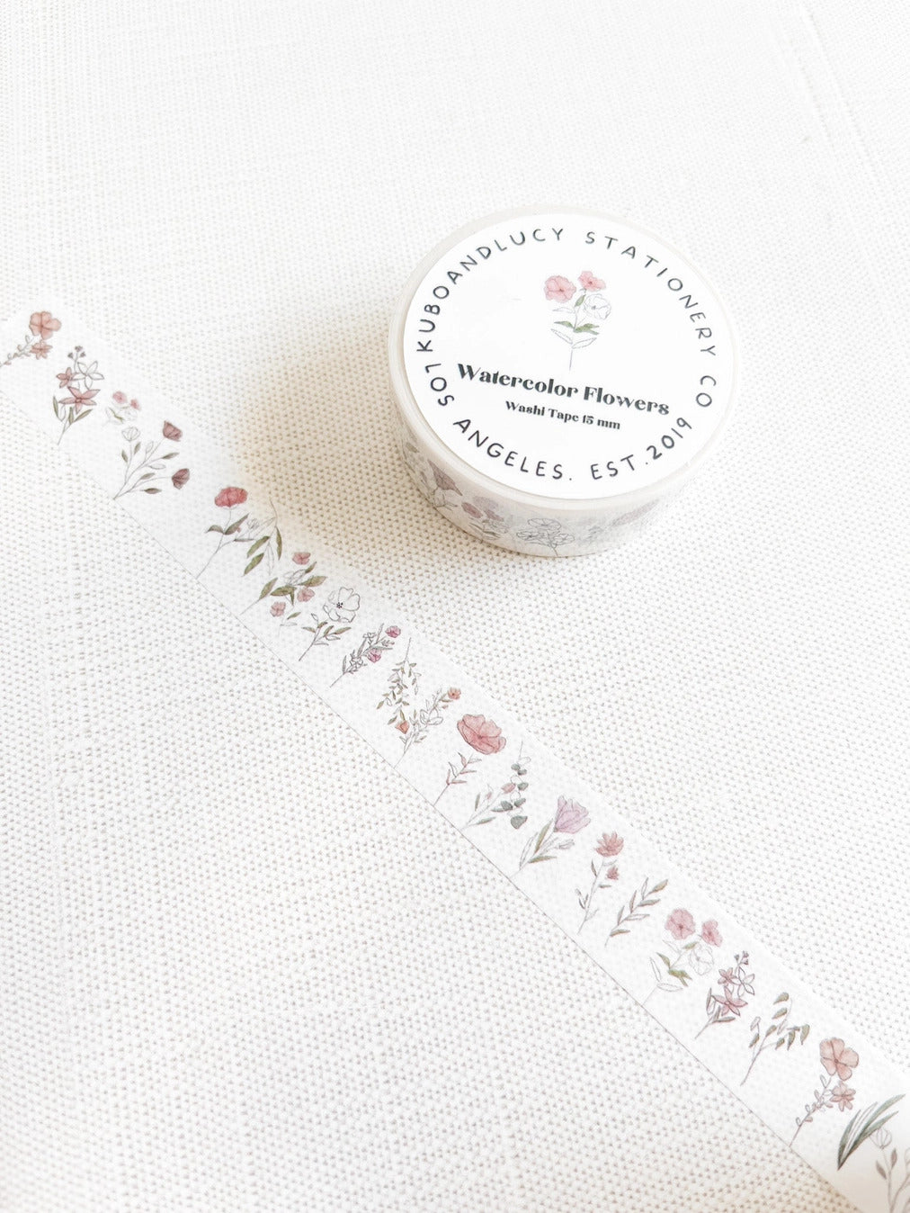 Kuboandlucy Stationery Co. - Watercolor Flowers Washi Tape