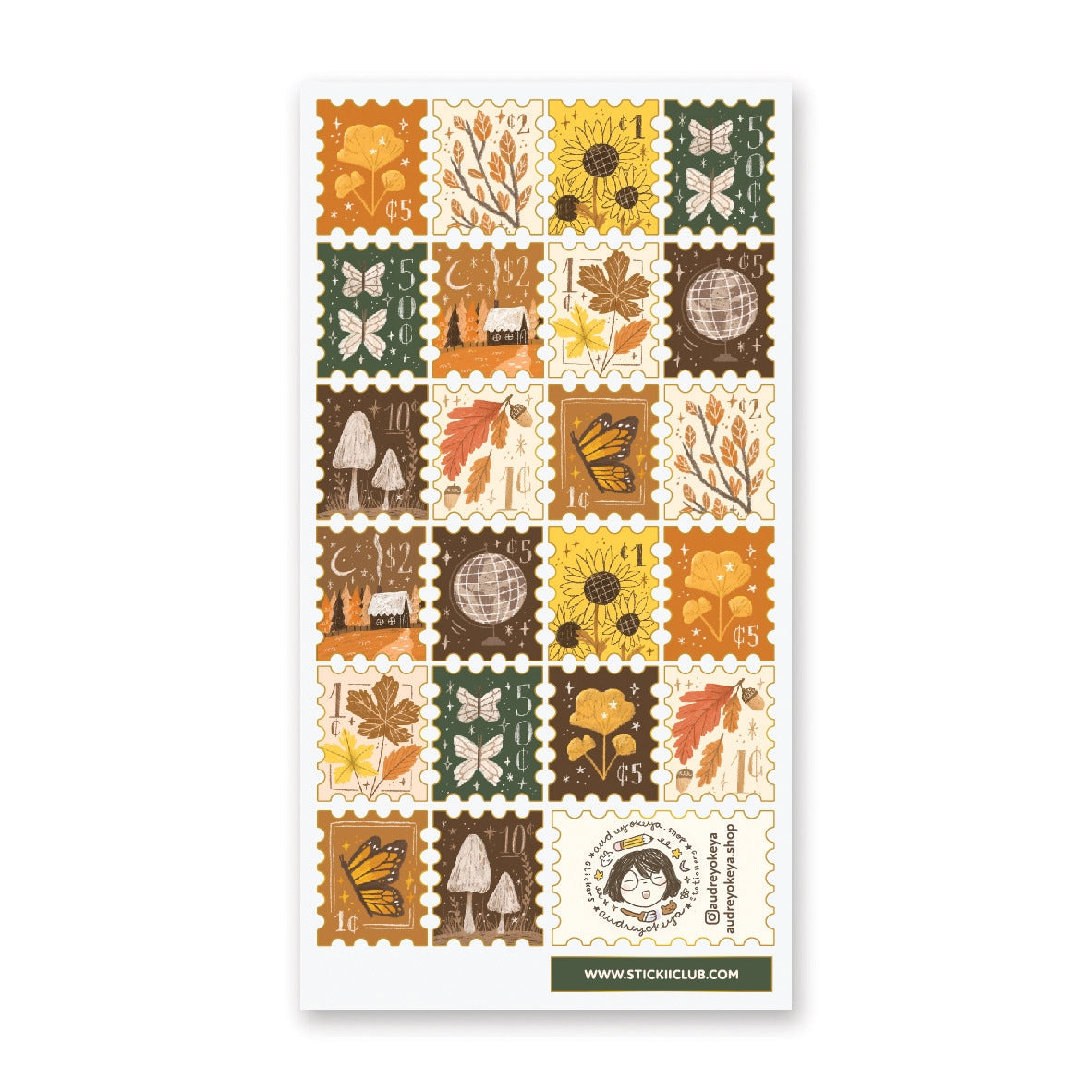 STICKII Sticker Sheet - Welcome Fall Stamps