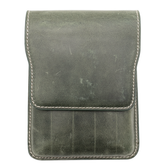 Galen Leather Co. Magnetic Flap Pen Case for 5 Pens - Crazy Horse Green