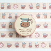 Robot Dance Battle - Coffee Cats Washi Tape