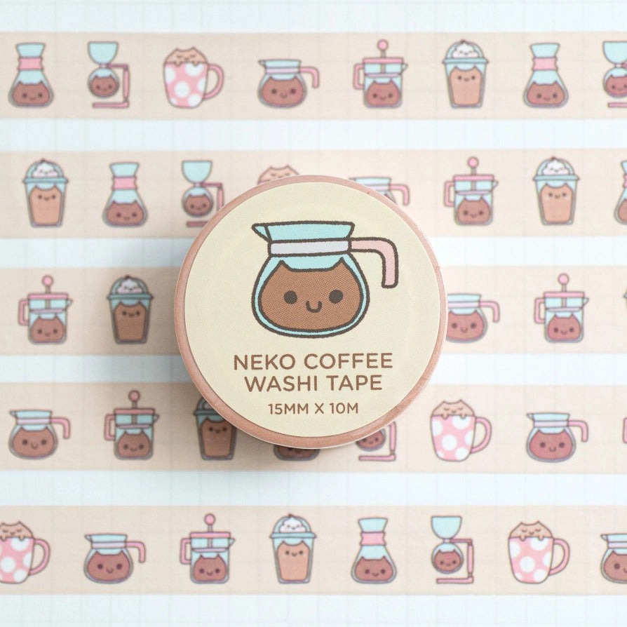 Robot Dance Battle - Coffee Cats Washi Tape