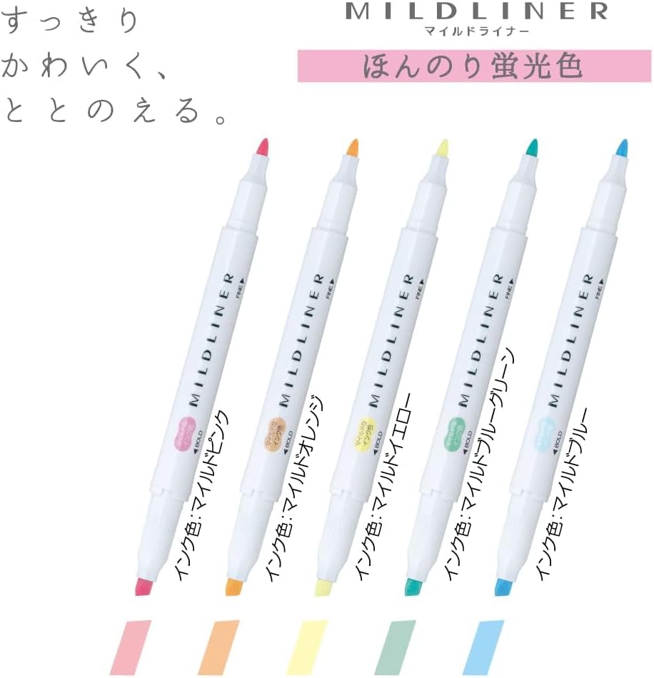 Zebra Highlighter Fluorescent Colors
