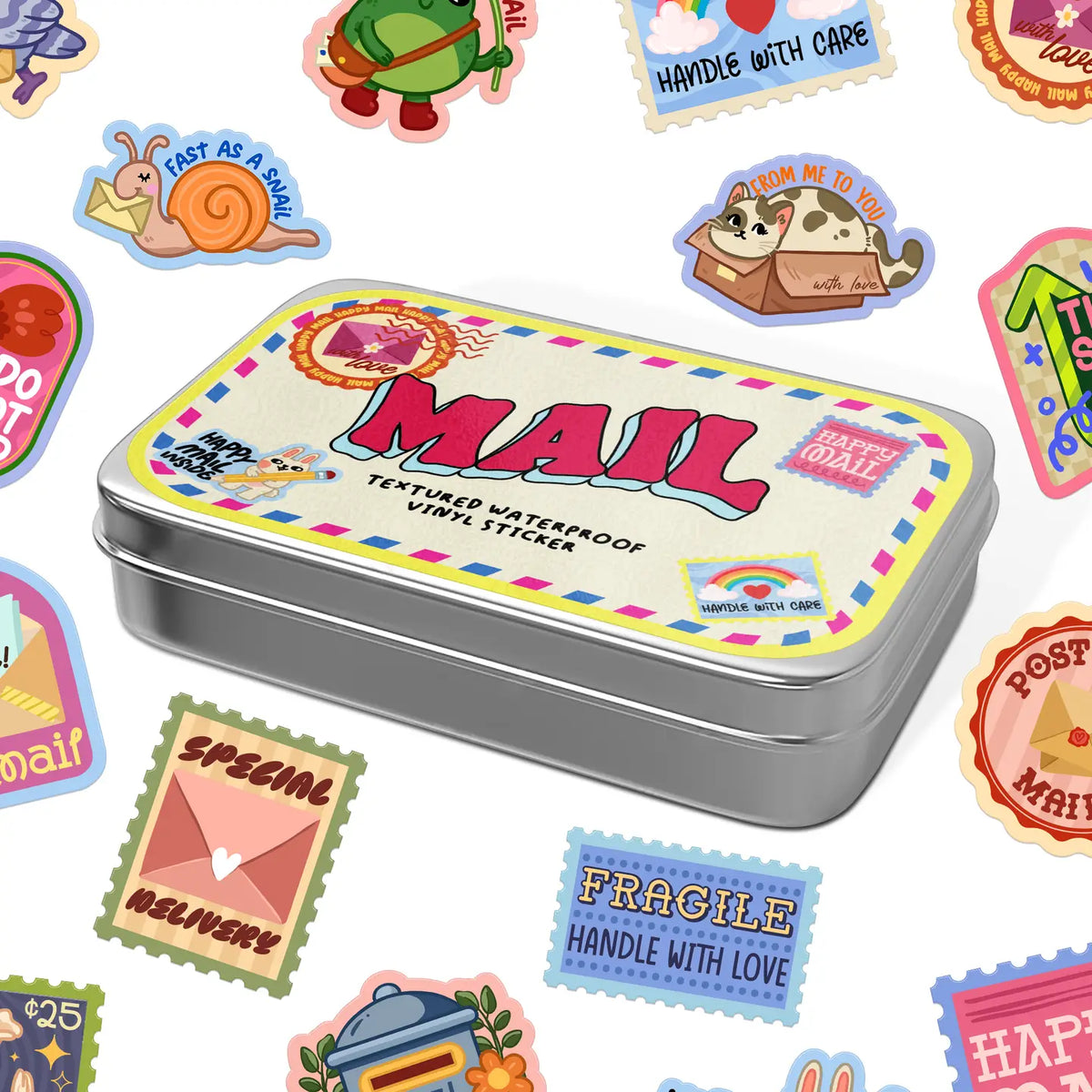 Girls Printing House - Tin Can - Mail Stickers
