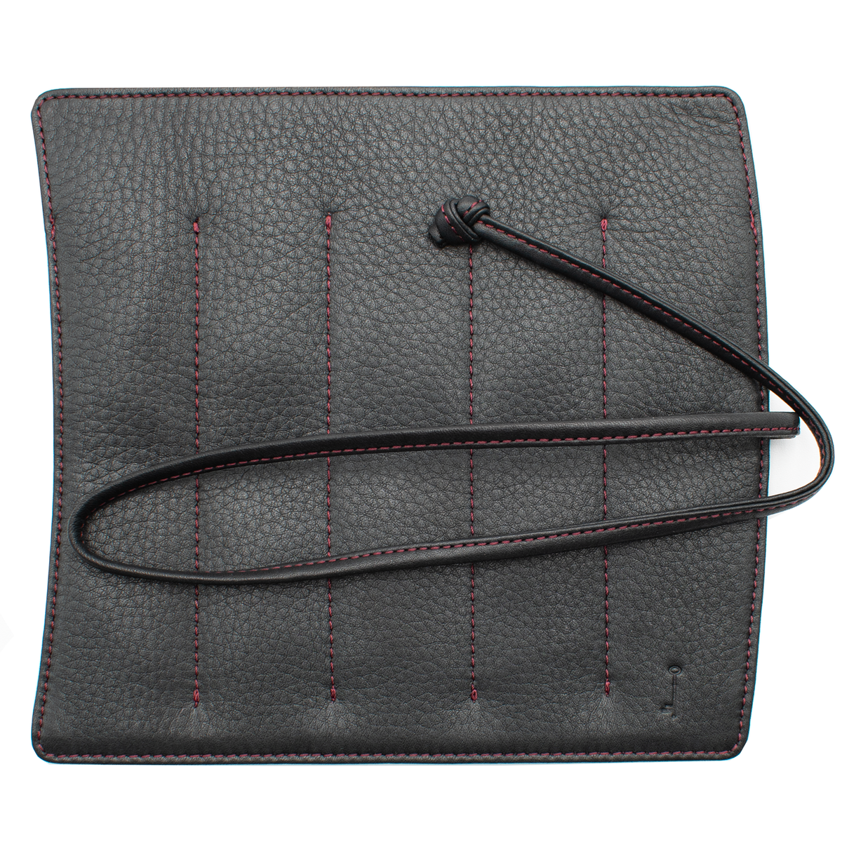 Nagasawa Kip Leather 5 Pen Roll Black