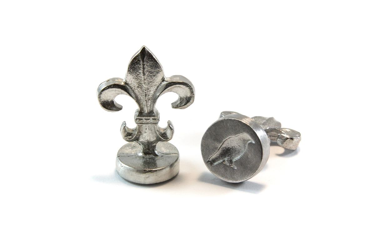 Global Solutions Metal Wax Seal 3/4" with Fleur-de-lis handle - Raven