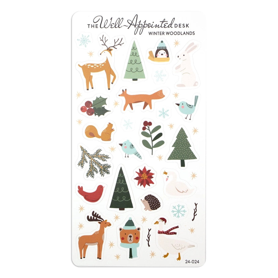 The Well Appointed Desk - Winter Woodlands Sticker Sheet