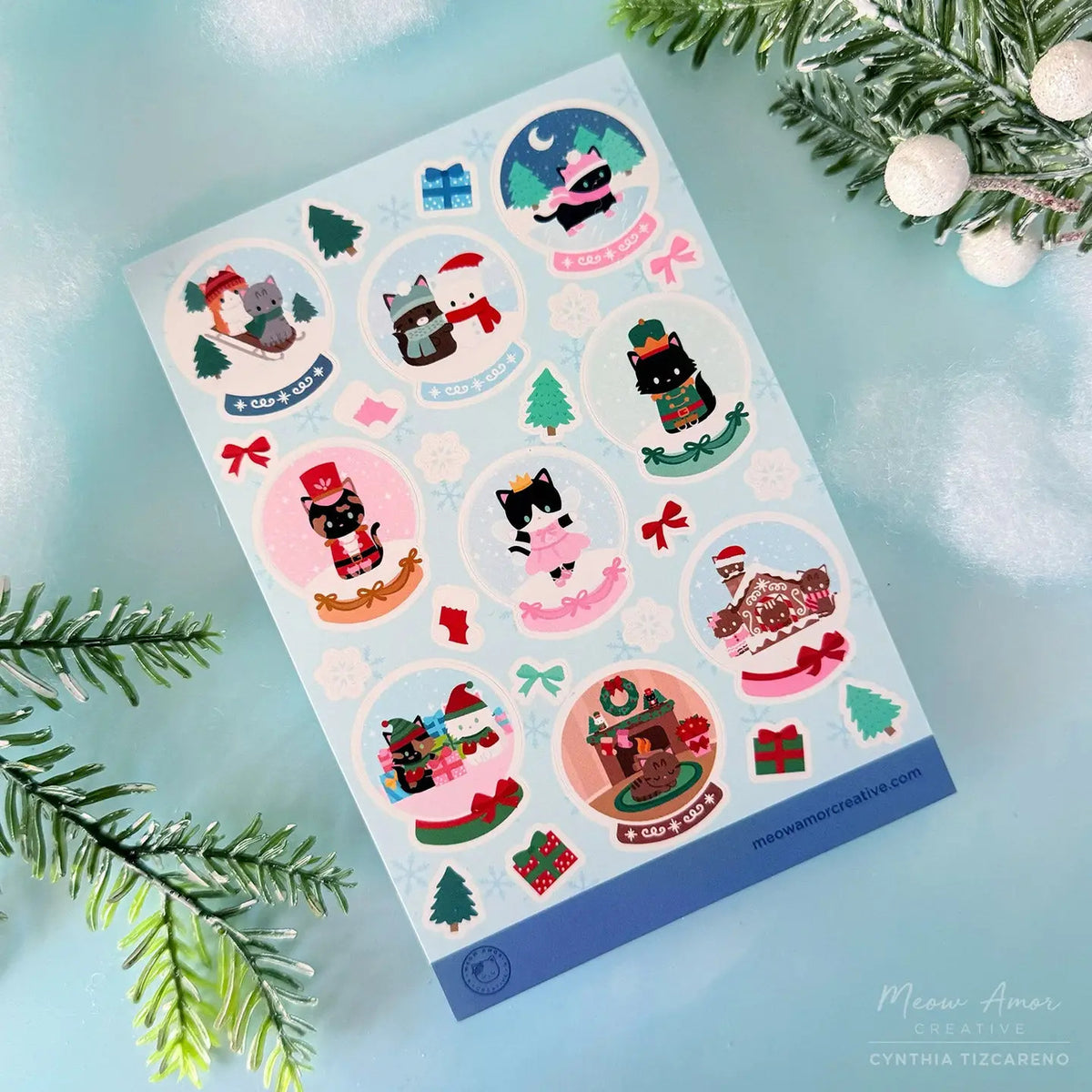 Meow Amor Creative - Snowglobe Sticker Sheet