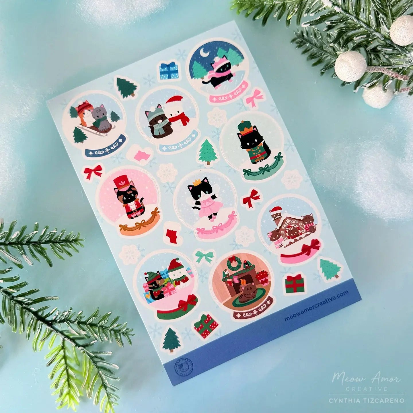 Meow Amor Creative - Snowglobe Sticker Sheet