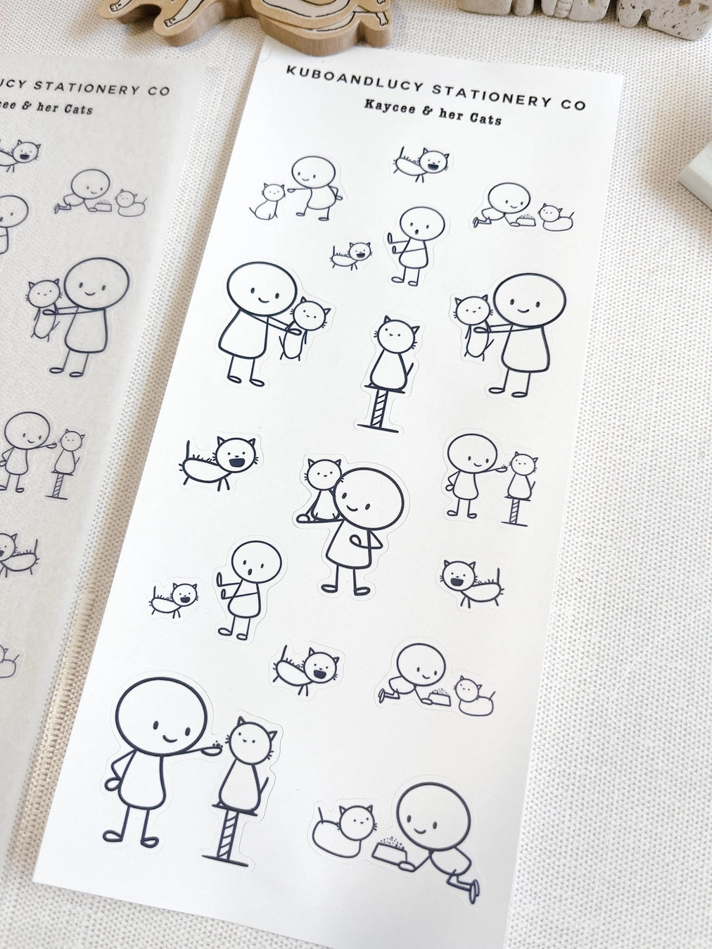 Kuboandlucy Stationery Co. - Kaycee & Her Cats Sticker Sheet