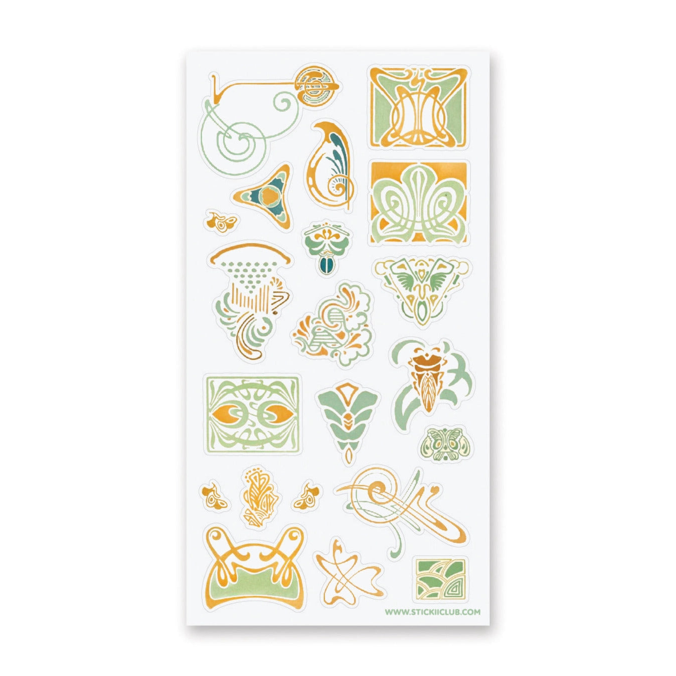 STICKII Sticker Sheet - Art Nouveau Accents