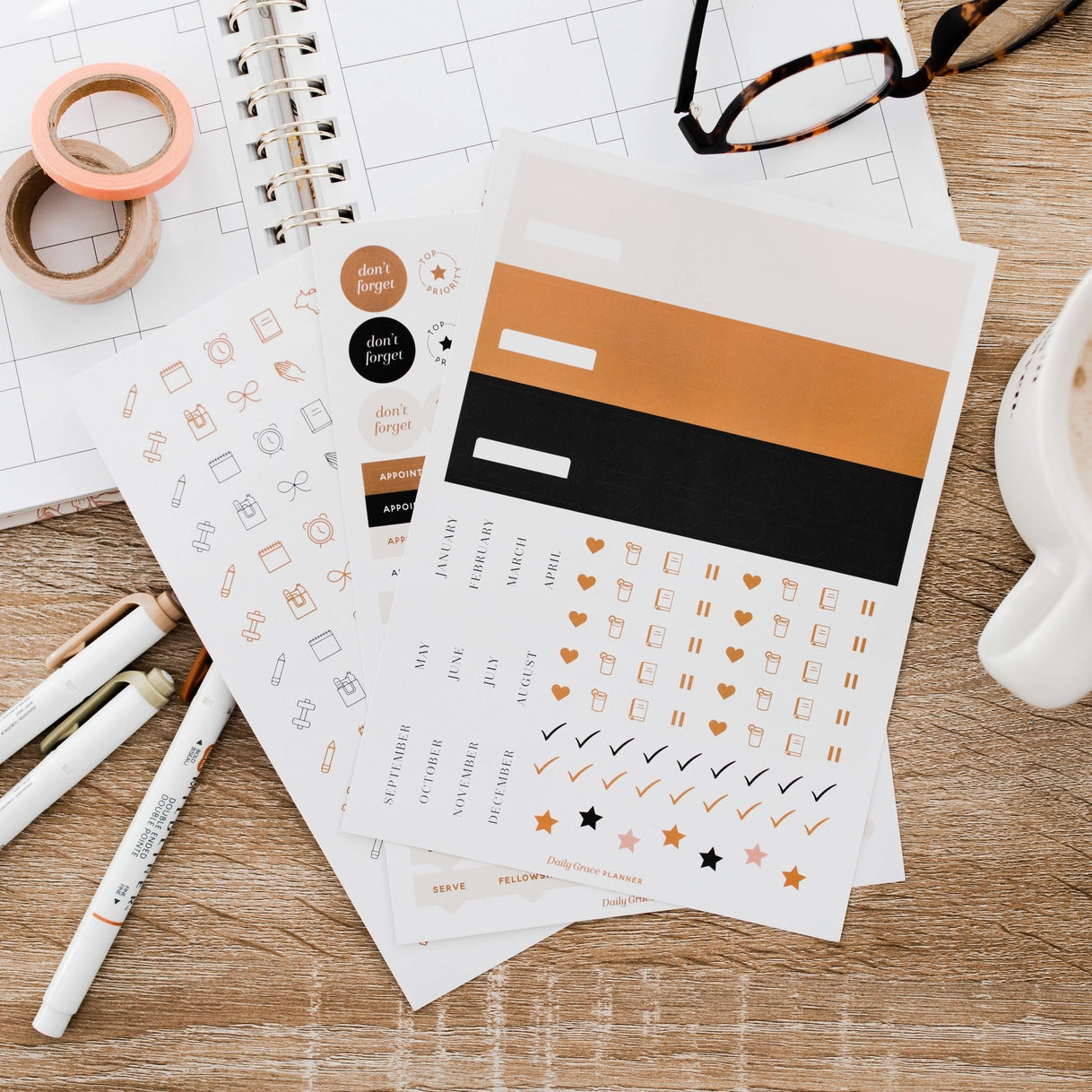 The Daily Grace Co. Planner Stickers - Classic