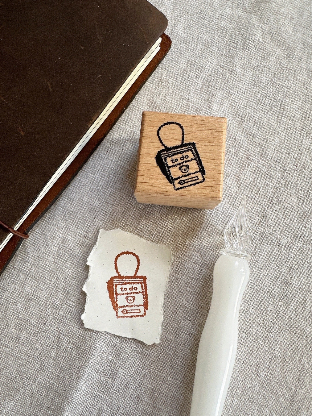 Bloom Paper Studio - Bear Log Wooden Stamp