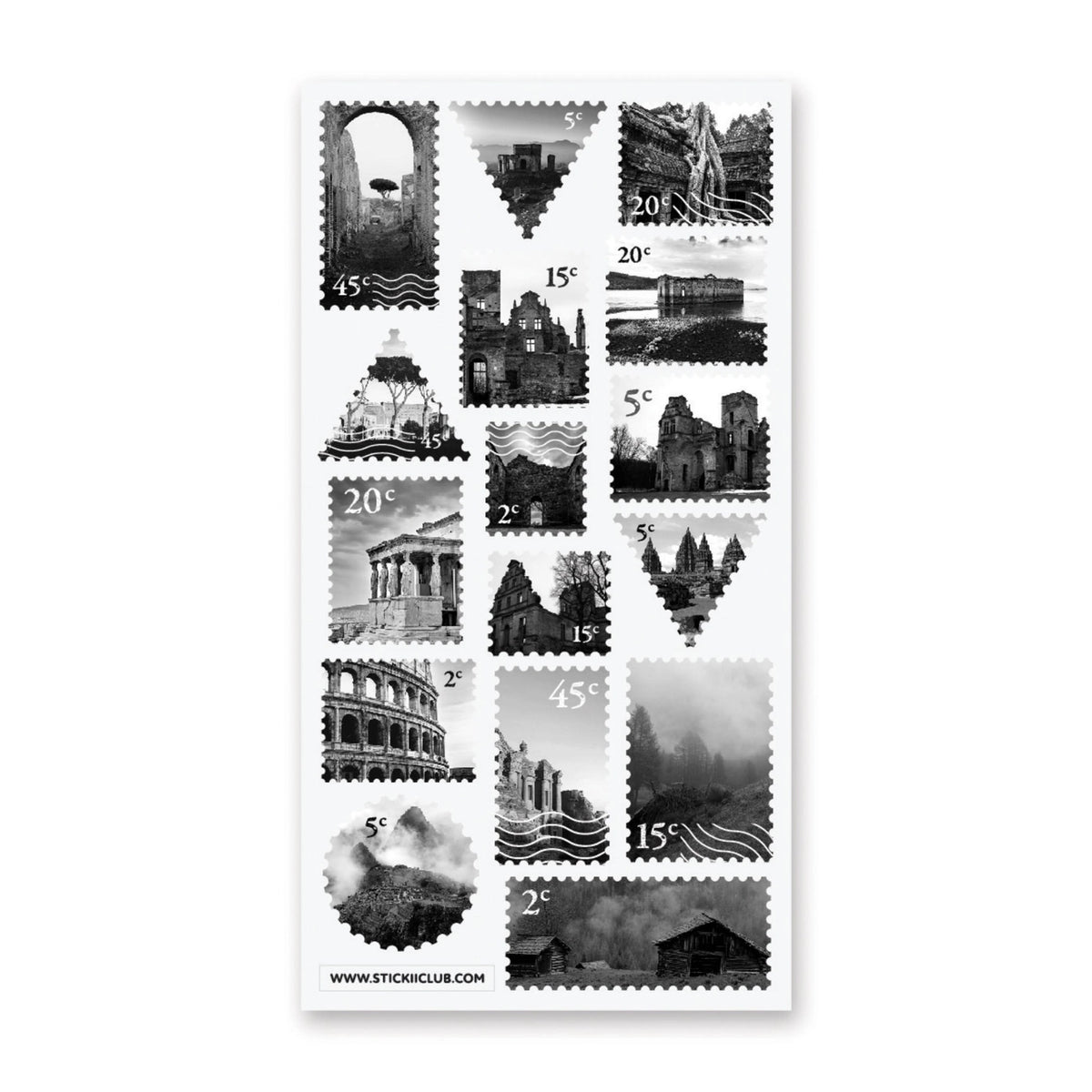 STICKII Sticker Sheet - Noir World Stamps