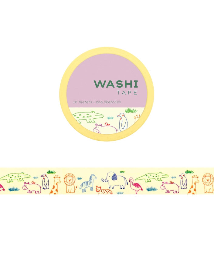 Girl of ALL WORK - Washi tape - 15mm - Zoo Sketches