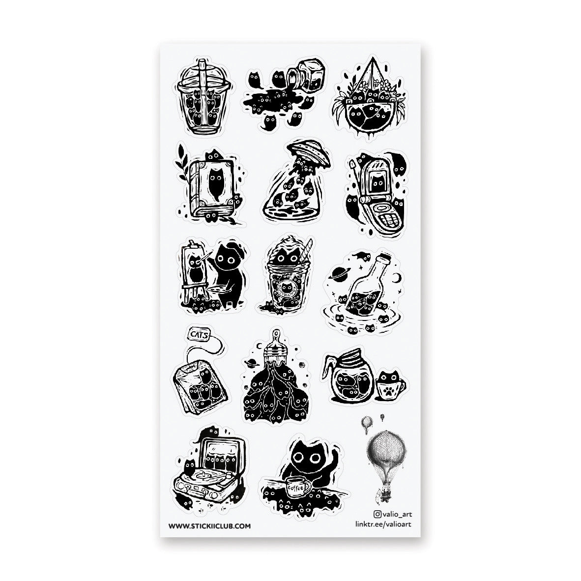 STICKII Sticker Sheet - Curious Cats