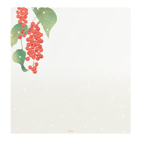 Midori Letter Pad 000 Four Designs Winter Fruit
