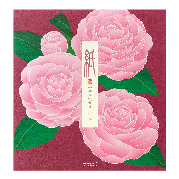 Midori Letter Pad 002 Foil Stamping Otome Camellia