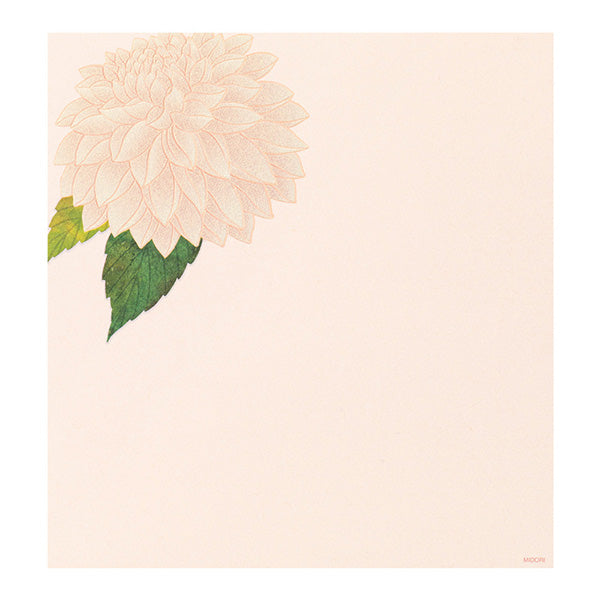 Midori Letter Pad - Silk Printing Dahlia 037