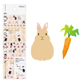 Midori Notebook Stickers - Rabbit