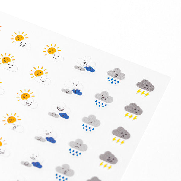 Midori Notebook Stickers - Feelings Weather Pattern