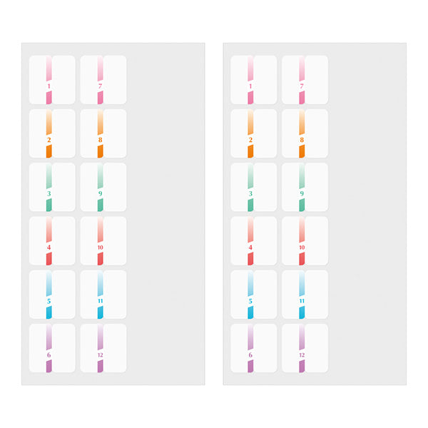 Midori Index Label- Chiratto Number Color