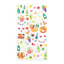 Midori Planner Stickers- Marche Wine Pattern
