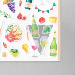 Midori Planner Stickers- Marche Wine Pattern