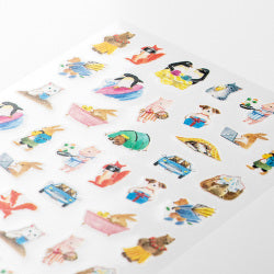 Midori Planner/Diary Stickers - Animal Scenes