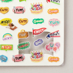 Midori Planner/Diary Stickers - Daily Records Words