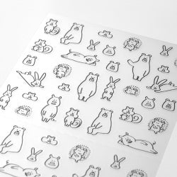 Midori Planner Stickers- Chat Forest Animals
