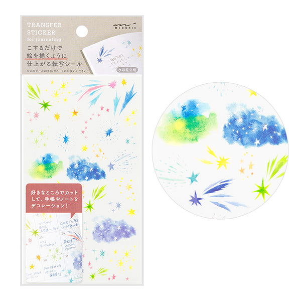 Midori Transfer Stationery Stickers - Starry Sky