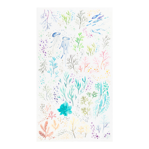 Midori Transfer Stationery Stickers - Watercolor Sea