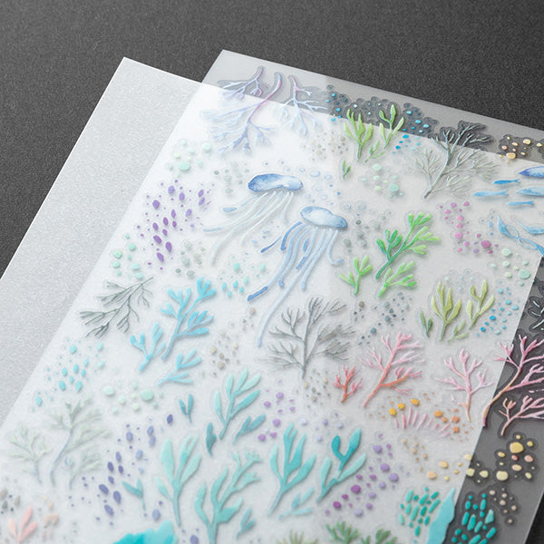 Midori Transfer Stationery Stickers - Watercolor Sea