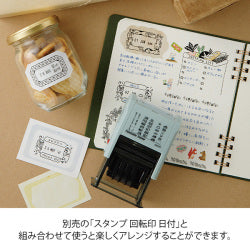 Midori Rotary Stamp - Stickers Book Natural Color