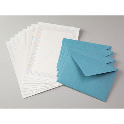 Midori Letter Set 463- Press Frame Blue