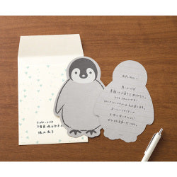 Midori Letter Set (925) Die-Cut Animal - Penguin