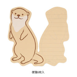 Midori Letter Set (925) Die-Cut Animal - Otter