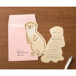Midori Letter Set (925) Die-Cut Animal - Otter