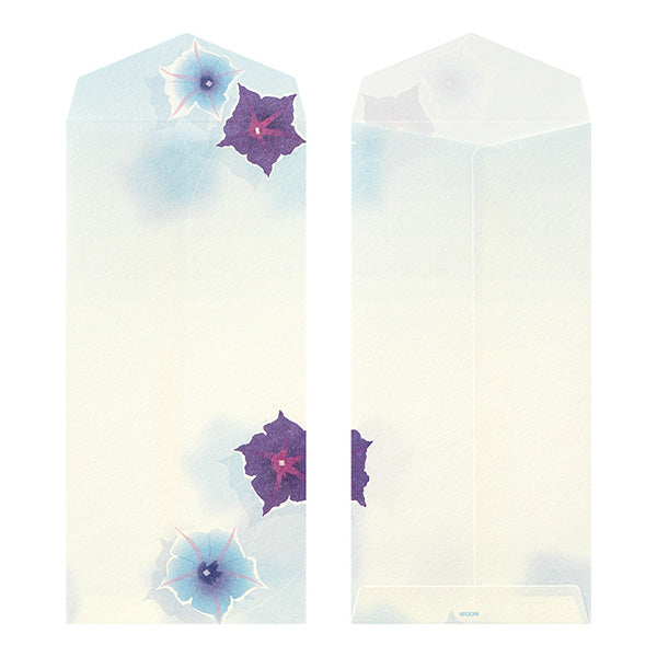 Midori Envelopes 104 Four Designs Floating Morning Glory on Bowl